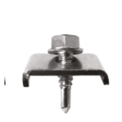 Clema prindere panou gard bordurat cu surub autoforant 6.3x25mm