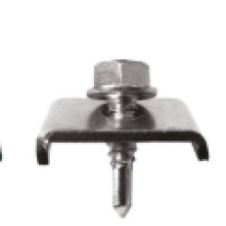 Clema prindere panou gard bordurat cu surub autoforant 6.3x25mm