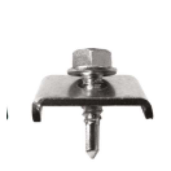 Clema prindere panou gard bordurat cu surub autoforant 6.3x25mm