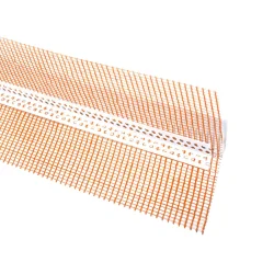 Profil de colt (coltar) din PVC cu plasa din fibra de sticla 18 18 mm, plasa 10 10 mm, 145 g/mp, lungime 3 m Profil de colt (coltar) din PVC cu plasa din fibra de sticla 18 18 mm, plasa 10 10 mm, 145 g/mp, lungime 3 m