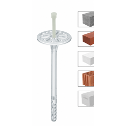 Diblu pentru polistiren cu cui din plastic, zona scurta de expandare, LTX 10x220 mm, LTX10220 Diblu pentru polistiren cu cui din plastic, zona scurta de expandare, LTX 10x220 mm, LTX10220