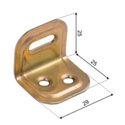 Coltar pentru mobila zincat 25x25x29 mm FKS1-4481111 Domax