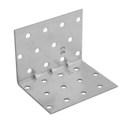 Coltar perforat ranforsat pentru lemn zincat 80x80x40x1,5 mm KMP7-4137 Domax