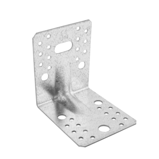 Coltar perforat ranforsat pentru lemn zincat 105x105x90x2,0 mm KPL2-4052 Domax