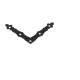 Coltar plat decorativ pentru lemn negru 100x100x15x2,0 mm NAD8-89972 Domax