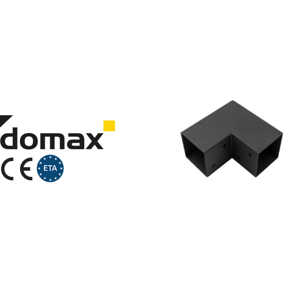Conector pentru pergola negru 92x185x183,5x1,5 mm GPL90C-96075092 Domax