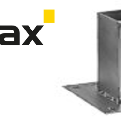 Suport de stalp tip P negru 101x150x2,0 mm PSP100C-48432 Domax