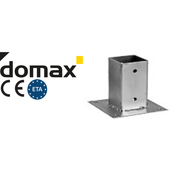 Suport de stalp tip P negru 71x150x1,8 mm PSP70C-48412 Domax