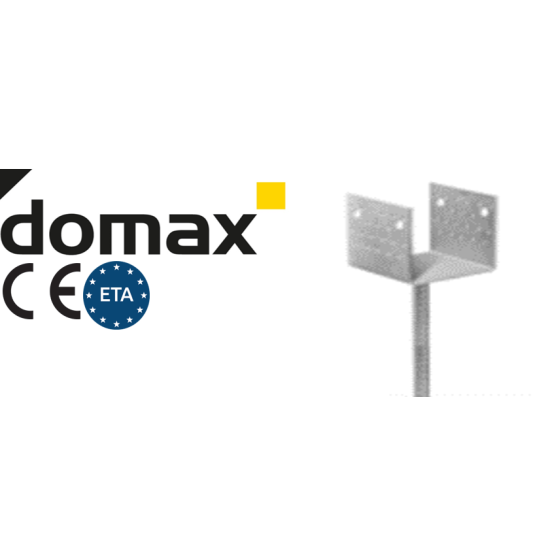 Suport stalp tip U clasic zincat 81x125x80x4,0 mm PSS80-4811 Domax