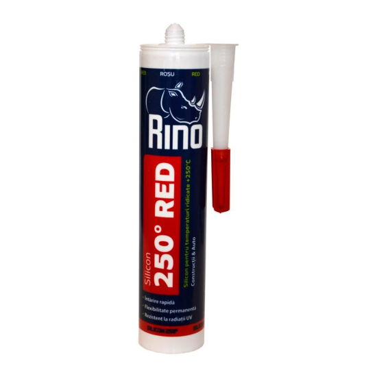 RINO Silicon pentru temp. ridicate - rosu-280ml