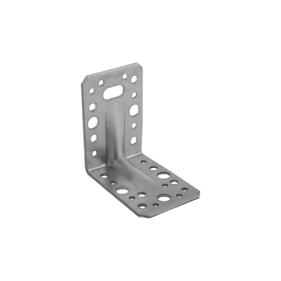 Coltar perforat ranforsat pentru lemn zincat 105x105x90x2,5 mm KP2-4022 Domax