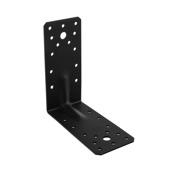 Coltar perforat ranforsat pentru lemn negru tip C 140x140x65x2,5 mm KP5-402502 Domax