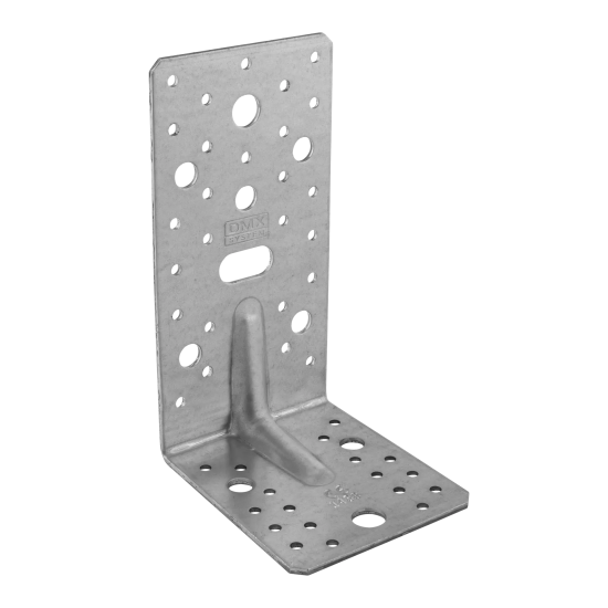 Coltar perforat ranforsat pentru lemn zincat 172x105x90x3 mm KP6-4026 Domax