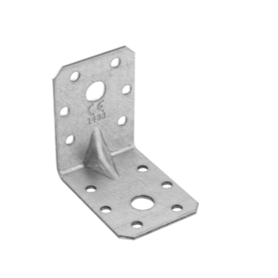Coltar perforat ranforsat pentru lemn zincat 60x60x45x2,0 mm KPL6-4056 Domax