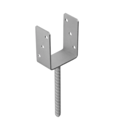 Suport stalp tip U clasic zincat 101x120x4 mm pentru stalp 100 mm PS100U-4805 Domax