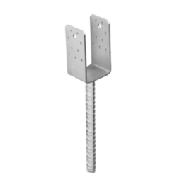 Suport stalp tip U clasic zincat 81x125x80x4,0 mm PSS80-4811 Domax