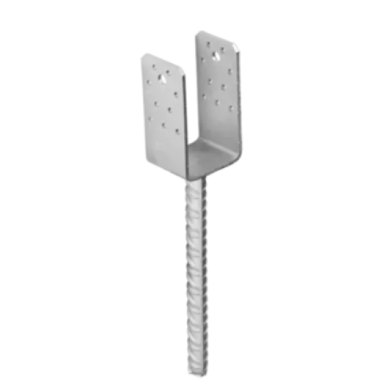 Suport stalp tip U clasic zincat 81x125x80x4,0 mm PSS80-4811 Domax