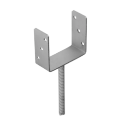 Suport stalp tip U clasic zincat 141x120x4 mm pentru stalp 140 mm PS140U-4808 Domax