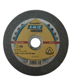 Disc de debitare Kronenflex A46 TZ Special pentru inox si otel, cu autoascutire, 150x1.6x22.23 mm, Klingspor A4615
