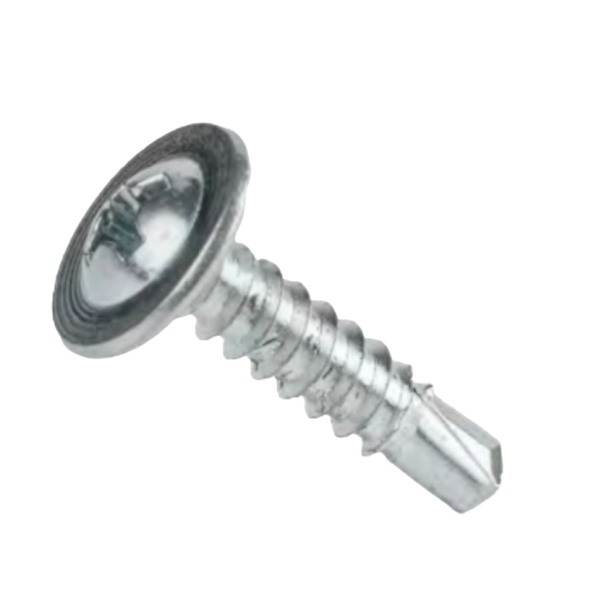 Surub autoforant,cap plat cu saiba, 4.2x41mm