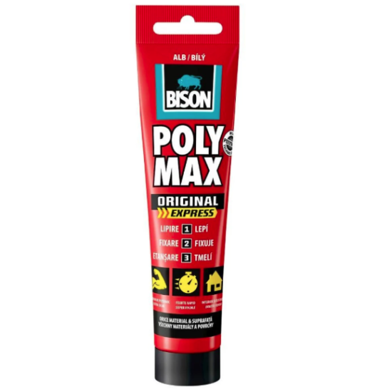 BISON Poly Max Original Express alb MS polimer165g