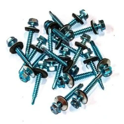 Surub autoforant, pentru metal, cu cap hexagonal si saiba EPDM, 4.8X19mm , AHG4.8X19 Zincate(set de 100 buc.)