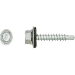 Surub autoforant, pentru lemn, cu cap hexagonal si saiba EPDM, 4.8X25mm