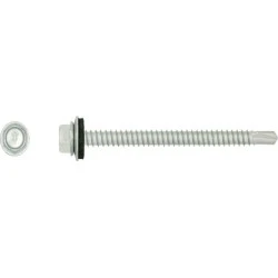 Surub autoforant, pentru metal, cu cap hexagonal si saiba EPDM, 6.3X80mm