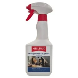 Soluție pentru curățarea sticlei de șemineu și cuptor MELLERUD, 500ml