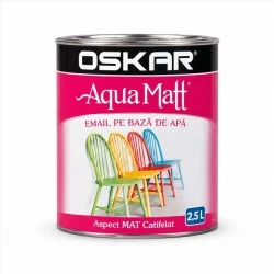 Vopsea acrilica Oskar Aqua Matt Gri antracit RAL 7016 2.5 litri