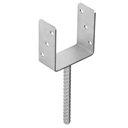 Suport stalp tip U clasic zincat 71x120x4 mm pentru stalp 70 mm PS70U-4802 Domax