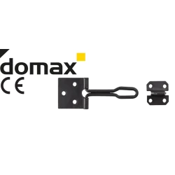 Zavor de siguranta cu carlig din sarma rulata negru 155x45x1,4 mm ZWD155C-87403 Domax