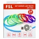 Set banda LED neon FSL RGBIC, 5 m, 24W, 24V, IP65, cu telecomanda si adaptor