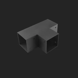 Conector de perete pentru pergola negru 102x206x306x2,0 mm GPT100C-96076102 Domax