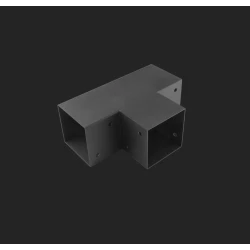 Conector de perete pentru pergola negru 102x206x306x2,0 mm GPT100C-96076102 Domax