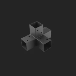 Conector pentru pergola negru 102x206x306x2,1 mm GPX100C-96077102 Domax