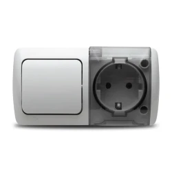 Eva-modul Intrerupator+priza cu CP cu Capac Pt