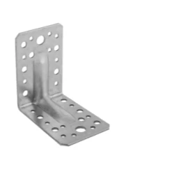 Coltar perforat ranforsat pentru lemn zincat 90x90x65x2,5 mm KP1-4021 Domax