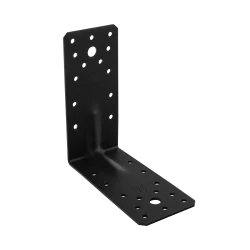 Coltar perforat ranforsat pentru lemn negru tip C 140x140x65x2,5 mm KP5-402502 Domax