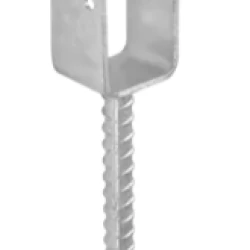 Suport stalp tip U cu tija zincat 51x100x5 mm pentru stalp 50 mm PSL50U-4909 Domax