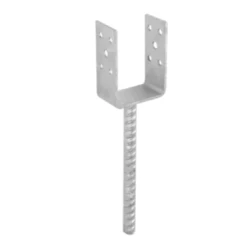 Suport stalp tip U cu tija zincat 91x100x5 mm pentru stalp 90 mm PSL90U-4913 Domax