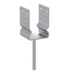 Suport stalp tip U zincat la cald 101x350x150x4,0 mm PSSZ100-480983 Domax