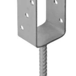 Suport stalp tip U clasic zincat 76x120x4 mm pentru stalp 75 mm PS75U-480075 Domax
