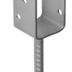 Suport stalp tip U clasic zincat 61x120x4 mm pentru stalp 60 mm PS60U-4801 Domax
