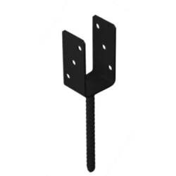 Suport stalp tip U negru 81x120x60x4,0 mm PS80UC-48022 Domax