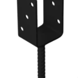Suport stalp tip U negru 81x120x60x4,0 mm PS80UC-48022 Domax