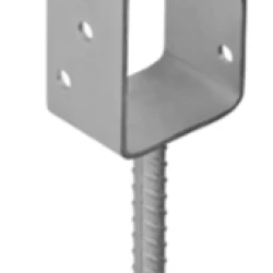 Suport stalp tip U clasic zincat 81x120x4 mm pentru stalp 80 mm PS80U-4803 Domax