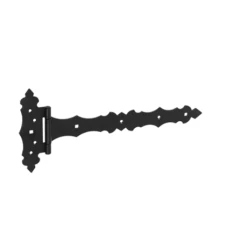 Balama decorativa pentru poarta neagra 300x50x170x2,5 mm ZOB300C-7945062 Domax