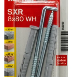 Diblu din nailon cu carlig SHR 8x80 mm Fischer