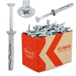 Diblu cu surub pentru montaj prin percutie Wkret-met Klimas 10 100 mm, pentru beton, BCA, caramida si gips-carton